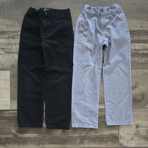 Boys Black and Light Gray Chinos